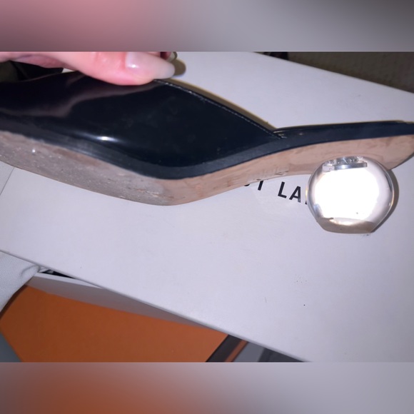 Helmut Lang Patent Leather Mules Sandals - Picture 2 of 3